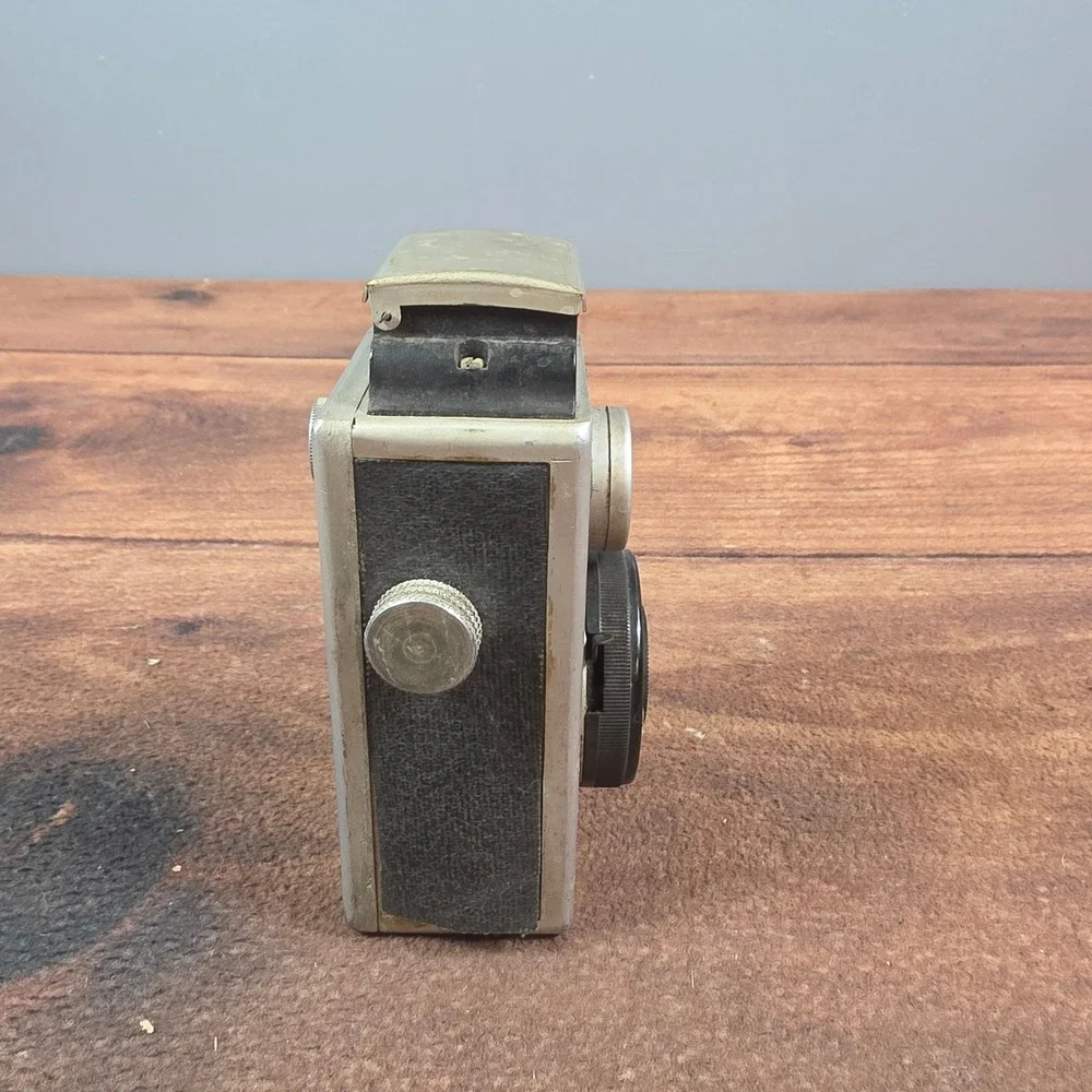 Falcon Flex Box Camera 50mm Graf Lens Black Good Vintage Art Deco TLR Style